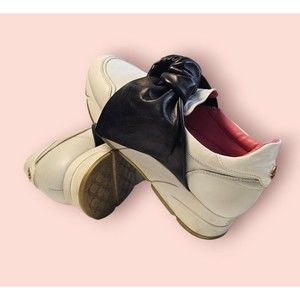 BLUMARINE 7 ITALIAN Sneakers Platform Low Top Athletic Shoes White Leather ITALY